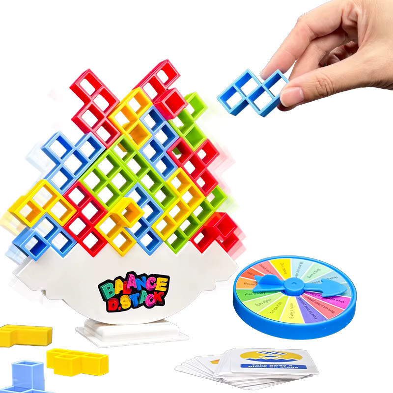 oenas Balance-Stapelspiel, 3D-Bausteine Brettspiel, Geschicklichkeitspiel - Bild 2