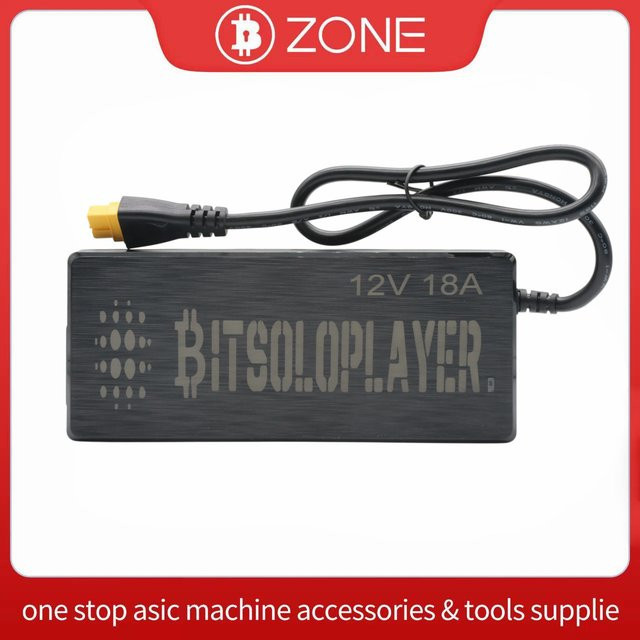 Bitsoloplayer DC-Netzteil 12V 18A 216W mit XT60 Anschluss in Schwarz für NerdOCTaxe Bitcoin Miner - Bild 1