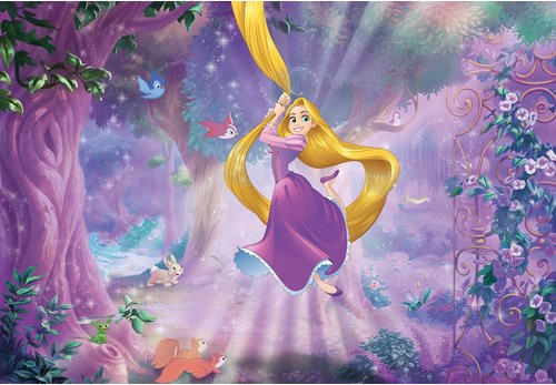 KOMAR Papiertapete Disney Rapunzel in Lila und Bunt, Breite: 368 cm, Höhe: 254 cm - Bild 1