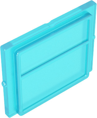 Gobricks 4034 Glas für Zugfenster, Ziegel, 10-teiliges Set, Blau - Bild 1