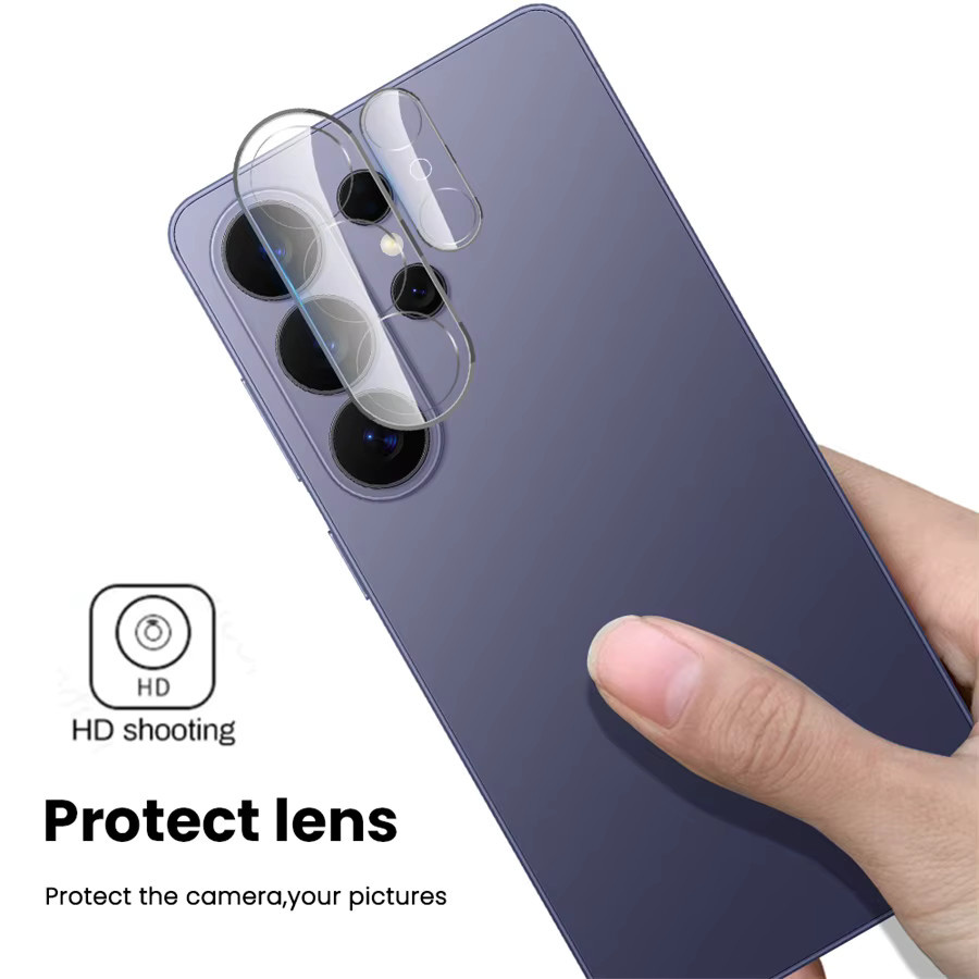 Samsung Galaxy S26 S26 Ultra S26+ S26 Ultra 5G Kameraobjektivschutz aus gehärtetem Glas in Transparent mit 3D gebogener Rücklinsenfolie - Bild 2