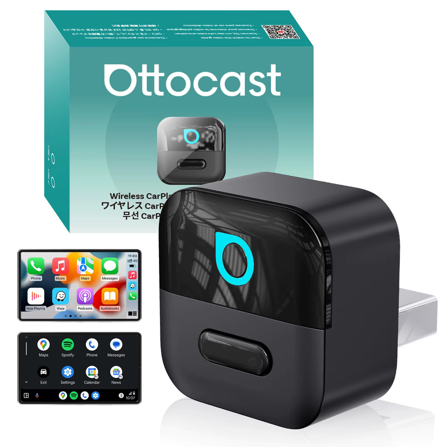 OTTOCAST Mini Pico 2-in-1 Kabelloser CarPlay und Android Auto Adapter mit WLAN 6.0 in Schwarz - Bild 7