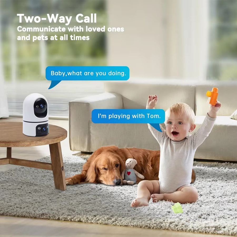 DiFang WiFi-Babyphone-Kamera mit 10 MP und 5K Auflösung, Weiß, Smart-App-Steuerung, Zwei-Wege-Audio und One-Touch-Anruf zur Überwachung von Babys, Haustieren und Senioren - Bild 5