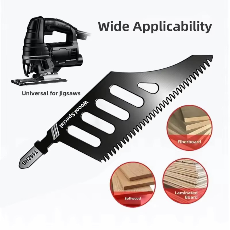 Bosch T142HB Stichsägeblatt für Holz mit T-Schaft und groben Zähnen für Präzisionsschnitte in engen Räumen, Schwarz - Bild 4