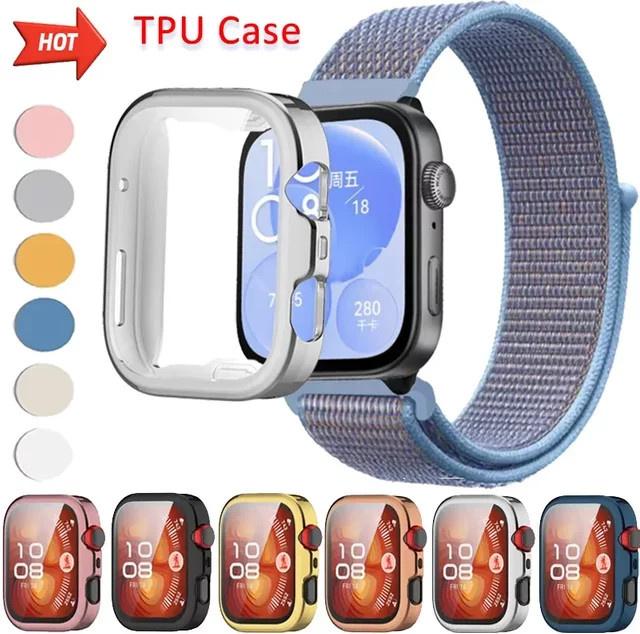 Huawei Schutzhülle, TPU, transparent, Huawei Uhr Fit 4/4 Pro - Bild 1