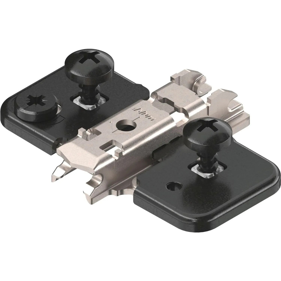 Blum Exzenter-Kreuzmontageplatte Clip Onyx Zwillingsanschlag aus Stahl in Schwarz Matt mit Expando Distanz 0 mm - Bild 2