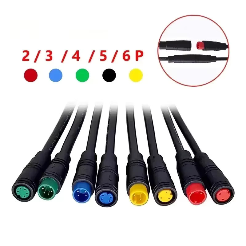 Julet Wasserdichter Elektro-Ebike-Steckverbinder 6mm Stecker-Buchse für Kabel und Signalsensoren M6 M8 2/3/4/5/6-polig - Bild 2