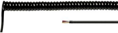 HELU Spiralkabel LiF12Y11Y Schwarz 6 x 0,25mm² Länge: 400mm bis 1600mm - Bild 1