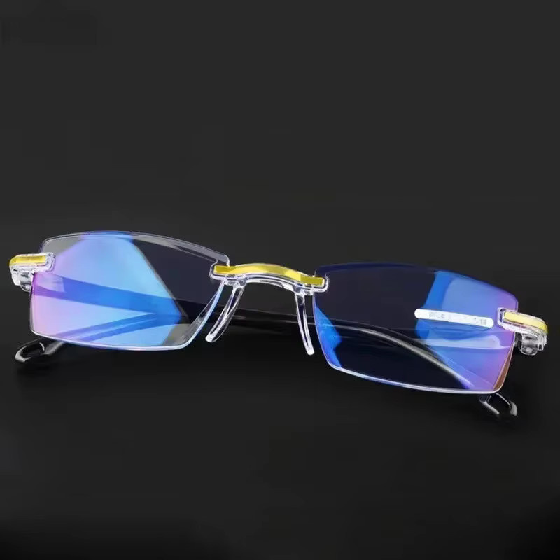 MDOD Lesebrille Männer, randlos, quadratisch - Bild 4