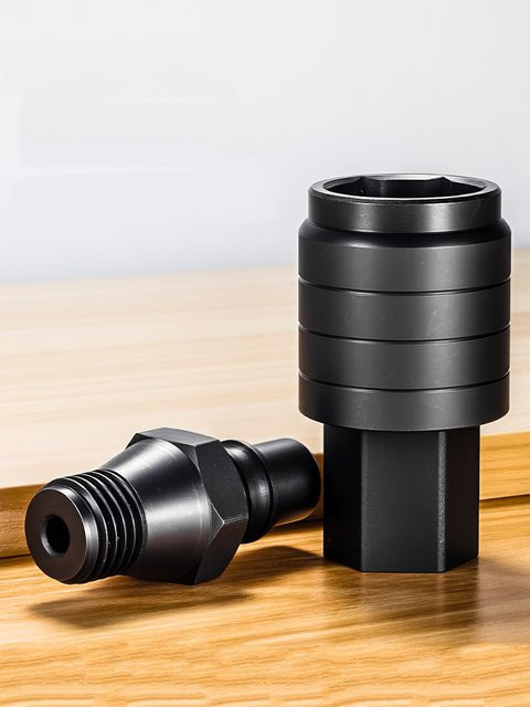 NIUXIANG Schnellverbinder-Set für Wasserbohr-Schnellverschluss-Anschlüsse und Elektrowerkzeug-Adapter in Schwarz - Bild 1