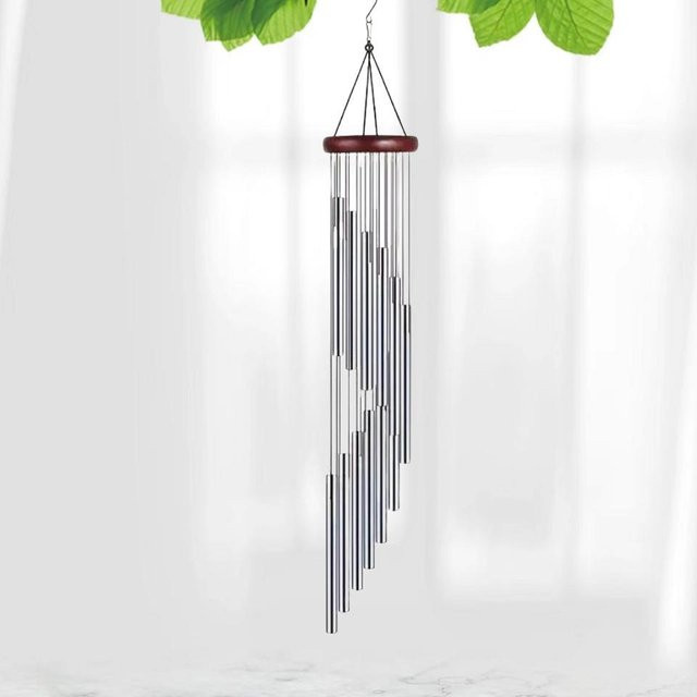 SZwatch Windspiel aus Aluminiumlegierung mit 12 Röhren und Haken in Silber - Bild 1