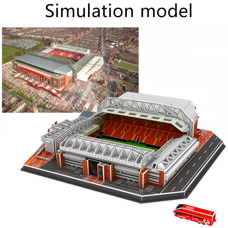 IFITU PUBO 3D Papier Puzzle Fußballstadion Modell als DIY Desktop Ornament und Souvenir - Bild 2