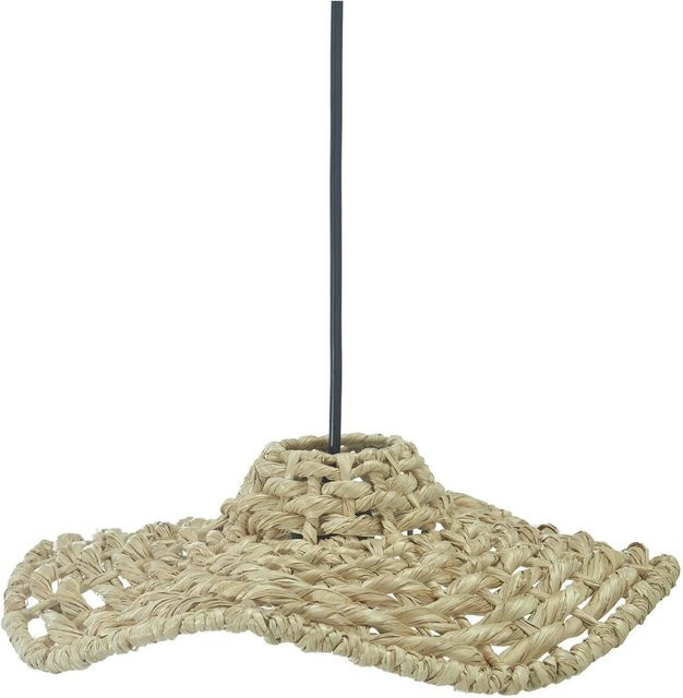 PR Home Tali Pendelleuchte in Beige aus Bastfasern mit E27 Fassung, Durchmesser: 40,0 cm, Höhe: 30,0 cm - Bild 1