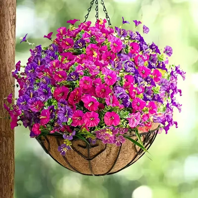 8 Stück UV-beständige Kunstblumensträuße in Mehrfarbig für Innen- und Außendekoration sowie Hochzeitsarrangements - Bild 5