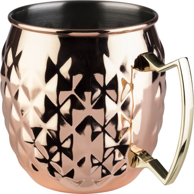 APS Moscow Mule Becher aus Edelstahl in Kupfer und Gold, 500 ml, Durchmesser: 9,5 cm, Höhe: 10 cm - Bild 1