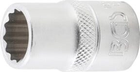 BGS Steckschlüssel-Einsatz Zwölfkant 10634, Antrieb Innenvierkant 12,5 mm (1/2 Zoll), Schlüsselweite 14 mm, Farbe Silber - Bild 1
