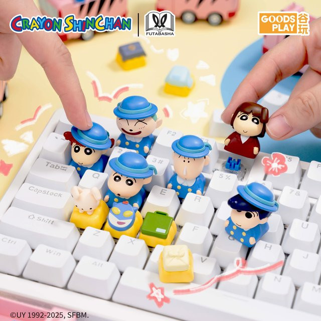52TOYS Crayon Shin-Chan Dynamische Bus 3D-Tastenkappen-Serie Blind Box, Tastenkappen-Ersatz - Bild 1