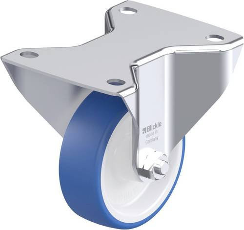 Blickle Stahlblech-Bockrolle BK-POTHS 100G-3 in Blau mit 100mm Rad-Durchmesser und 200kg Tragfähigkeit - Bild 1