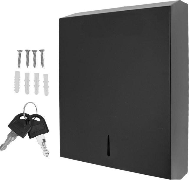 Multifunktionaler Wand-Taschentuchhalter aus Edelstahl von aimo in Silber oder Schwarz - Bild 1