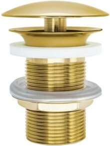 Duravit Schaftventil für Waschbecken ohne Überlauf aus Messing in Gold poliert, Durchmesser: 72 mm - Bild 1