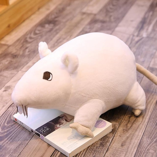 Yiran toy Mini Weiche Plüsch Maus, Plüschtier, Weiß, 20cm - Bild 1