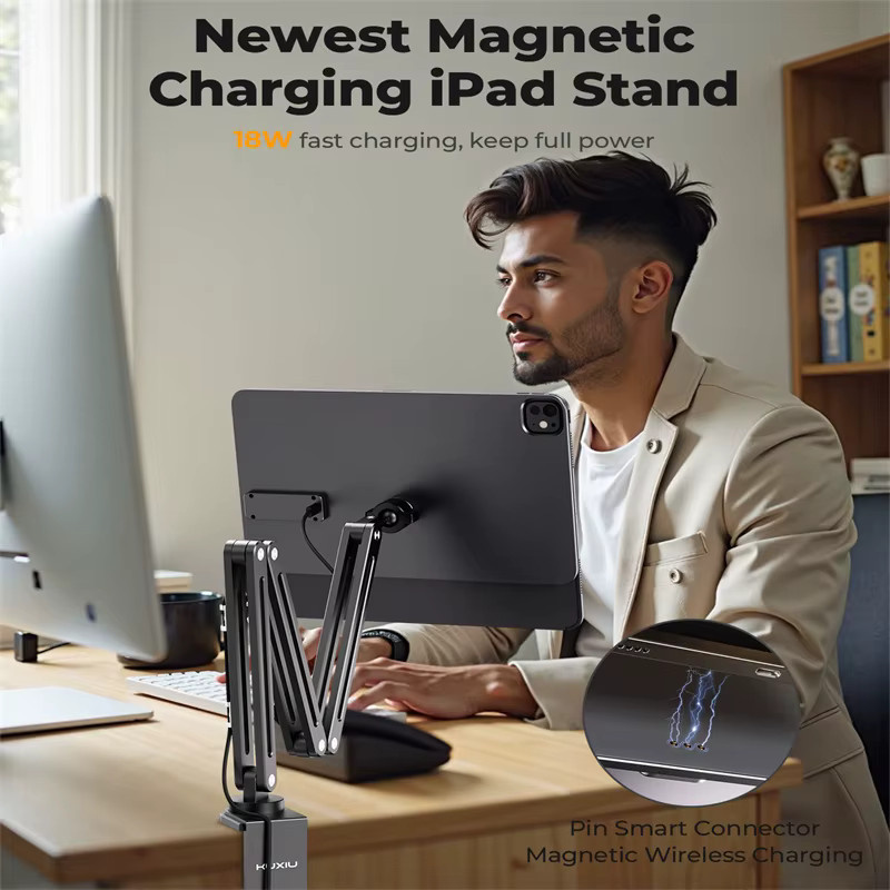 KUXIU X38Pro Max Magnetischer kabelloser Ladeständer für iPad Pro 11/13 Zoll M4 und iPad Air 11/13 M2 sowie iPad Pro 11/12,9 Zoll Tablet-Ständer - Bild 3