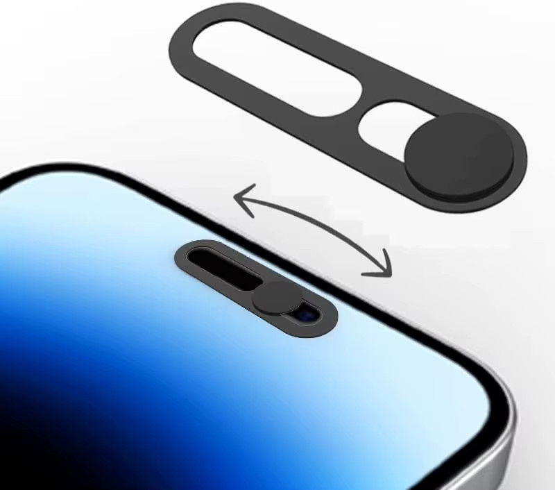 2 Stück Webcam-Abdeckung Privacy Protector für iPhone 17 Air 16 15 Pro Max Plus in Schwarz und Silber - Bild 2