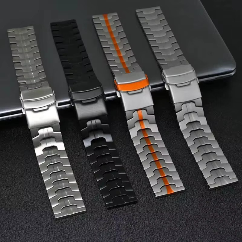 Uhrenarmband Edelstahl, 22 mm, Silber, Unisex - Bild 2