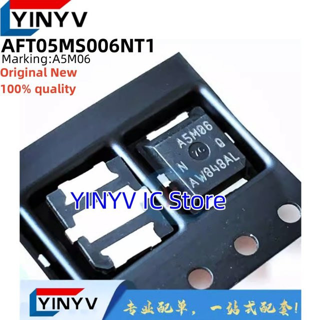 RONGXINYUAN AFT05MS006NT1 A5M06 RF Power LDMOS Transistor N-Kanal MOSFET 136–941 MHz 6,0 W 7,5 V Schwarz 5er Pack - Bild 1