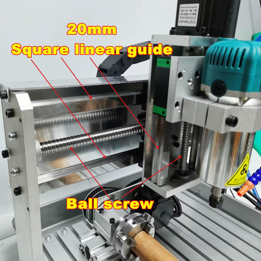 LYBGACNC 5-Achsen CNC Graviermaschine für Metall und PCB zum Fräsen, Bohren und Schnitzen mit Wassertank in Silber, B/T/H: 30,0 x 20,0 x 10,0 cm - Bild 3