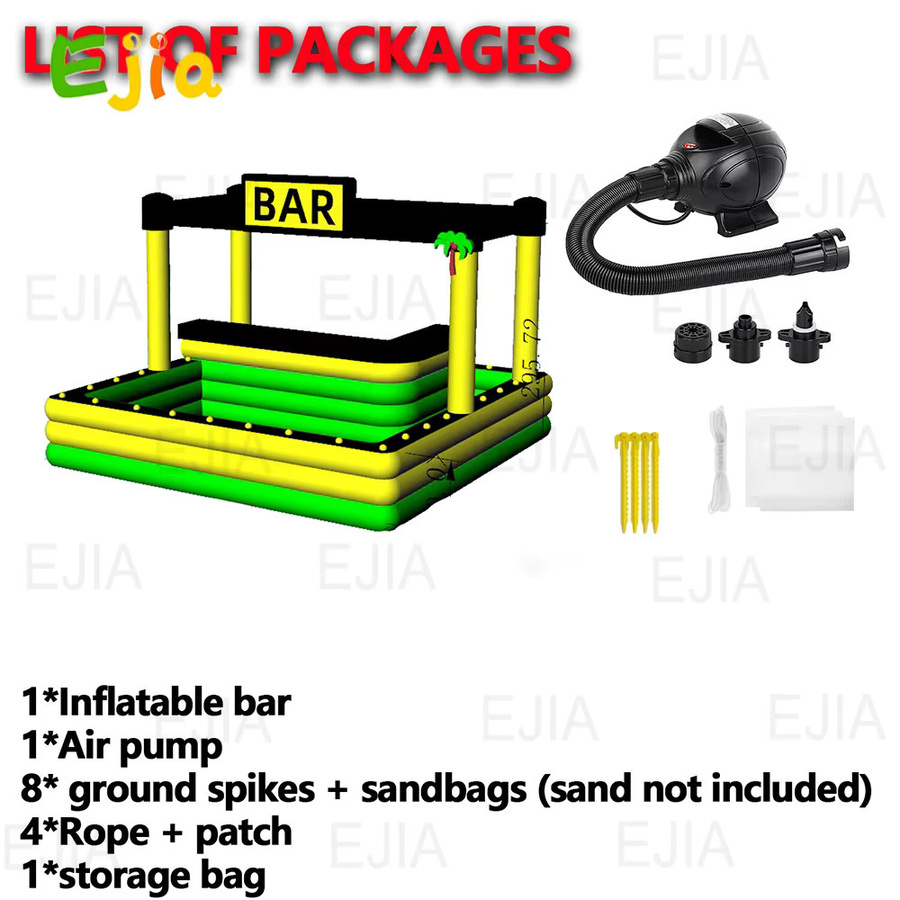 Ejia Aufblasbare Pool-Bar und Pub-Zelte für Schwimmbad und Spa, Mehrfarbig - Bild 2