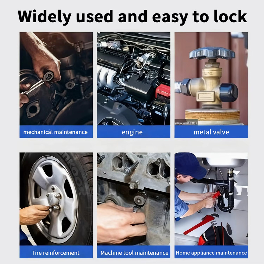 LocTTLF Gewindesicherungsklebstoff 243-271 Rot, Anaerober Anti-Vibrations-Schutz für Schrauben und Muttern - Bild 1