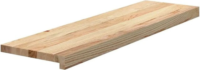 vidaXL Treppenstufen aus Massivholz Eiche, 4 Stück, Unbehandelt, Natur/Braun, B: 90 cm, T: 25 cm, H: 2 cm - Bild 1
