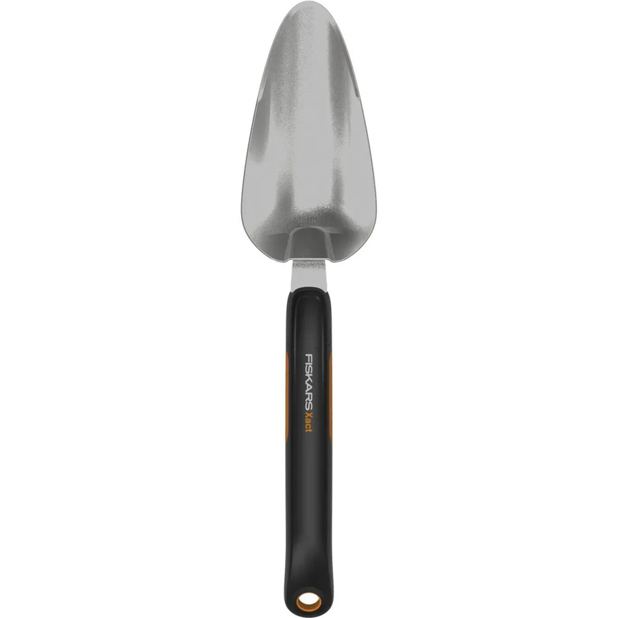 Fiskars Xact Blumenkelle aus Edelstahl und glasfaserverstärktem Kunststoff in Schwarz-Silber mit Aufhängeloch zum Pflanzen und Umpflanzen - Bild 2