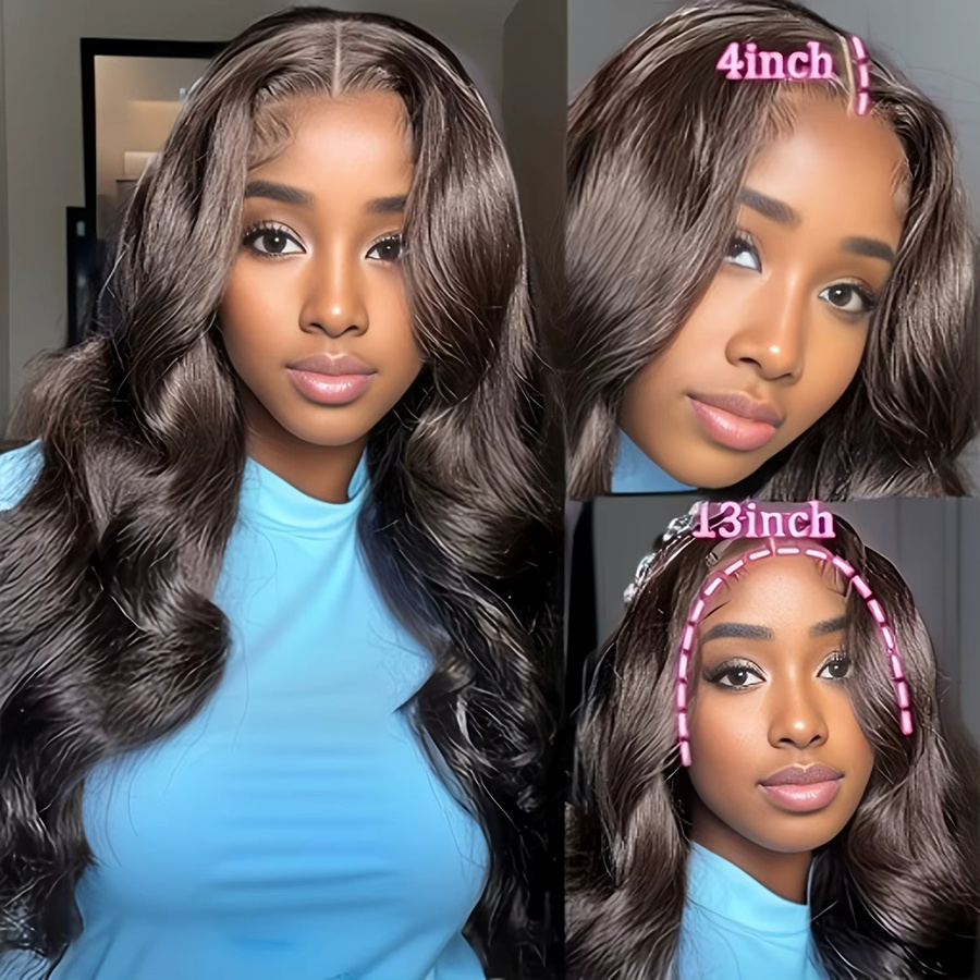 Alitaver Body Wave Lace Front Echthaarperücke, Damen - Bild 6