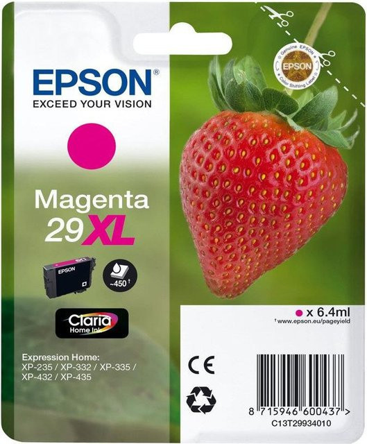 Epson 29XL Magenta XL Tintenpatrone für Expression Home XP-235, XP-245, XP-247, XP-332, XP-335, XP-342, XP-345, XP-432, XP-435, XP-442, XP-445 (6,4 ml) - Bild 1