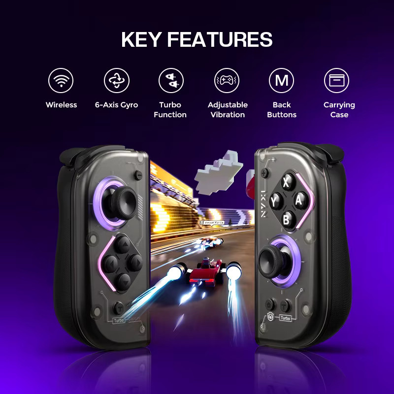 NYXI Hyperion 2 Wireless Game Controller Dual Hall Effect Joycon Gamepad in Schwarz für Nintendo Switch, Switch OLED und Switch Lite - Bild 2