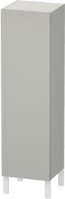 Duravit L-Cube individual Halbhochschrank mit Tür links in Betongrau matt und Glasfachböden, Höhe: 132,0 cm, Breite: 36,6 cm - Bild 1