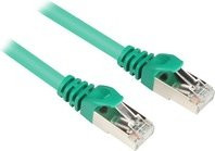 Sharkoon Patchkabel CAT.6 S/FTP RJ45 auf RJ45 Ethernet LAN Kabel Grün, Länge: 1,5 m - Bild 1