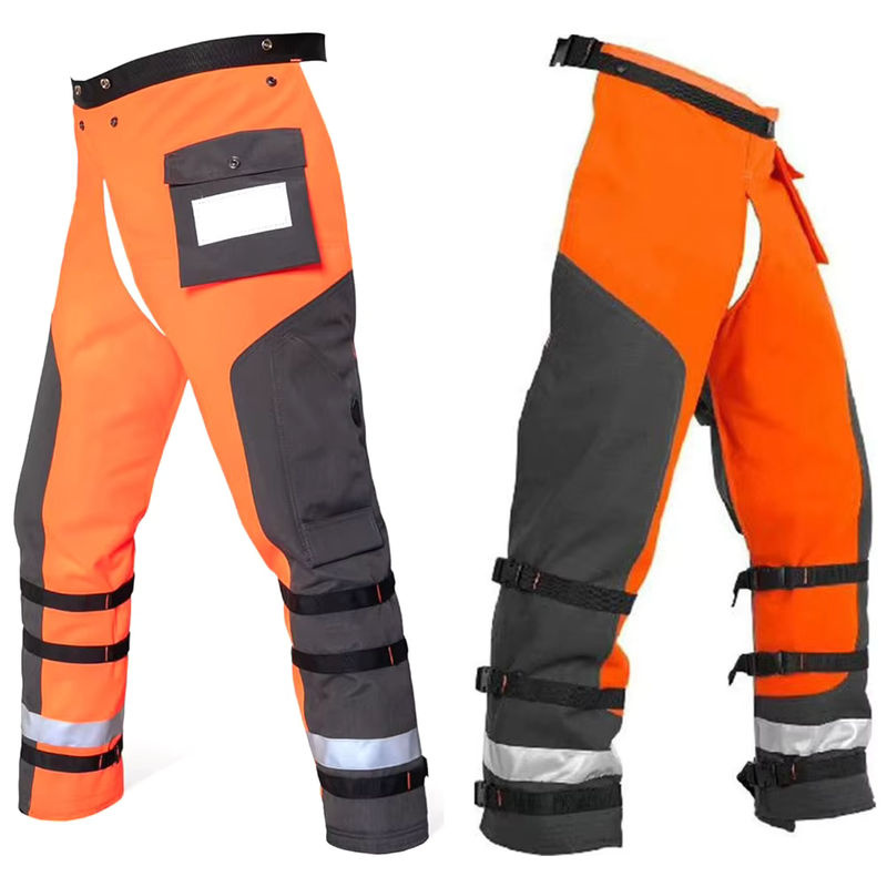 DAZZLEEX Kettensägenhose mit 9-lagigem Schutz in Orange, Unisex, Größe M - Bild 2
