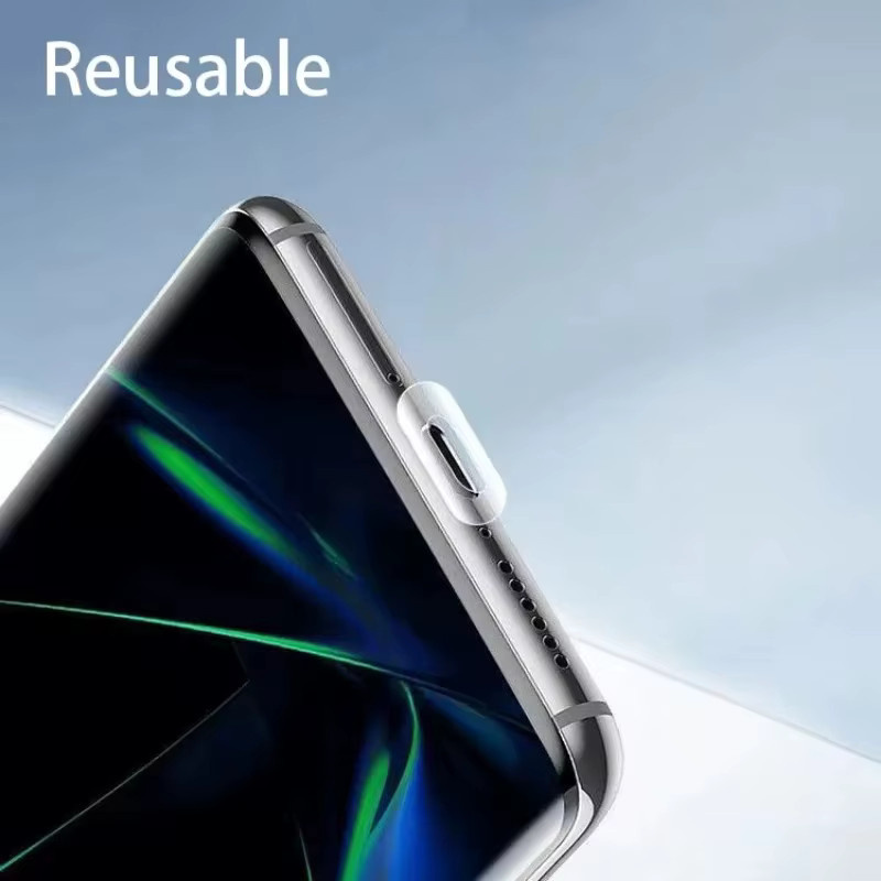 Leuchtende Schutzfolie für Ladeanschlüsse von Telefonen und Tablets, universell für iOS, USB-C und Micro-USB, transparent, 5 bis 20 Stück - Bild 3