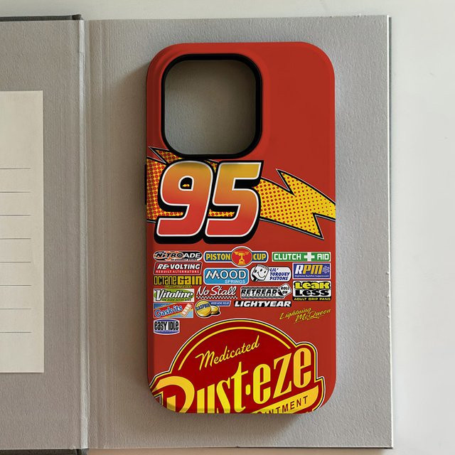 Cars Lightning McQueen 95 Handyhülle für Samsung Galaxy S20 S23 S24 S25 FE Plus Ultra 4G 5G mit luxuriöser Doppelschicht-Rückabdeckung - Bild 1