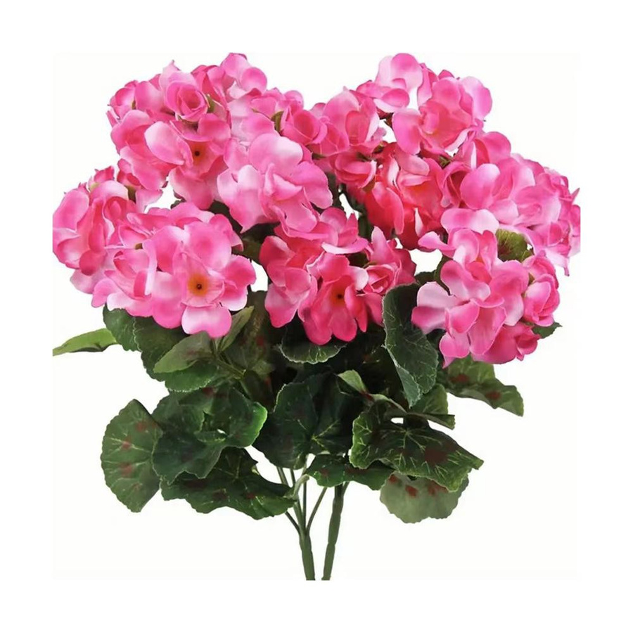 2 Stück UV-beständige künstliche Geranienblüten aus Vlies in Rosa von Garden Supplies My, Höhe: 32 cm - Bild 1