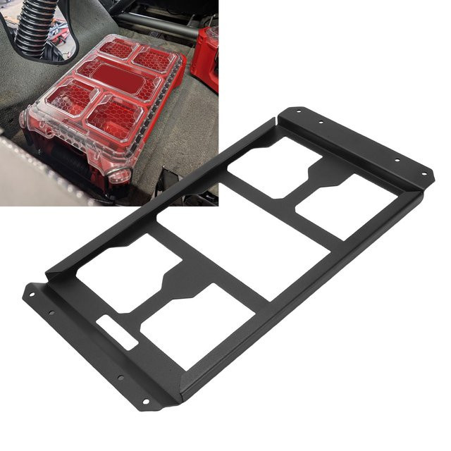DOACT Montageplatte für Auto-Werkzeugkasten aus Metall in Schwarz, Wand- und Bodenmontage - Bild 1