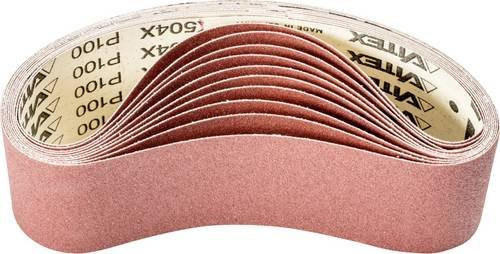PFERD Korund Schleifband für Bandschleifer, Körnung 100, Farbe Braun, B: 7,5 cm, L: 53,3 cm, 10 Stück - Bild 1