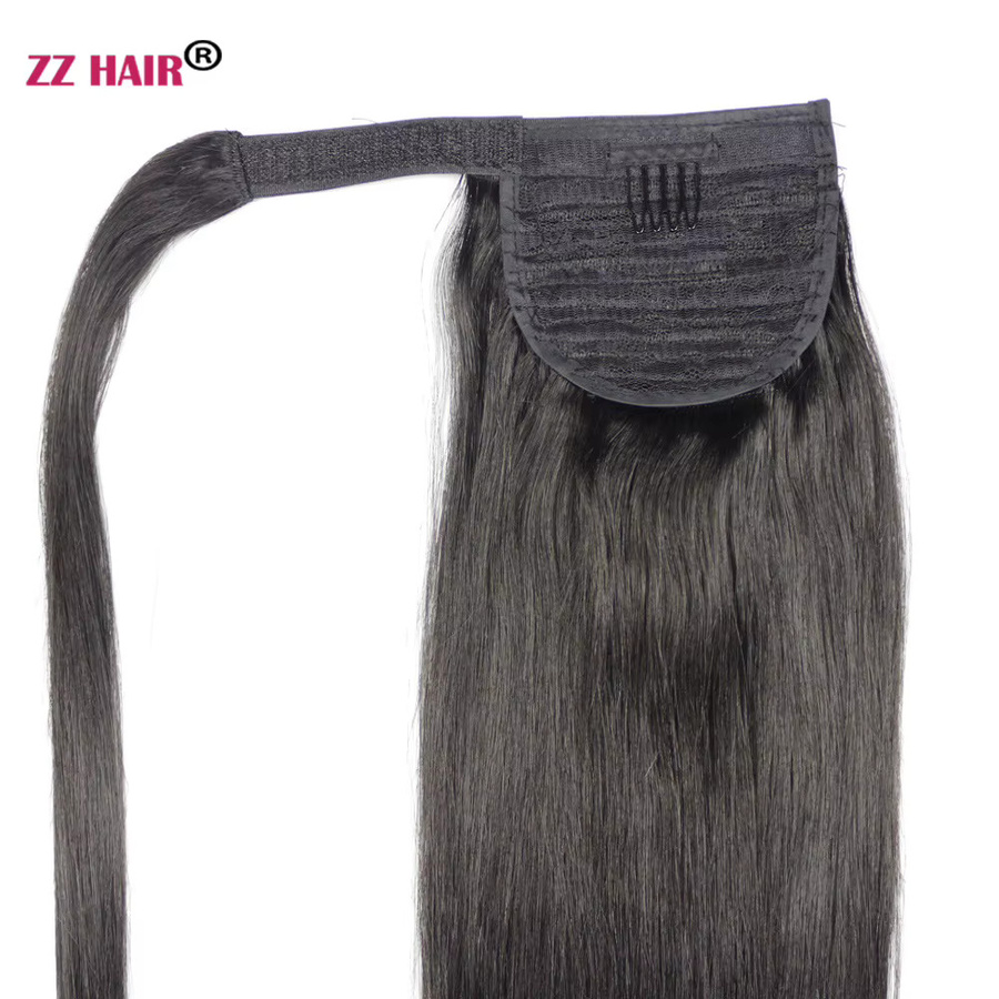 ZZHAIR Echthaarverlängerungen Clip-in, 140 g, 40,6–66 cm, glatt - Bild 3