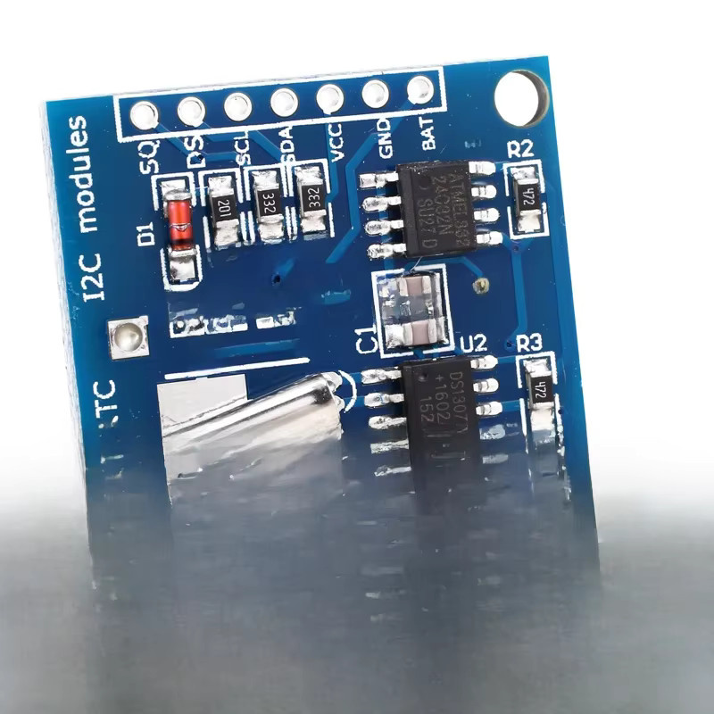 5er Set RTC I2C Module DS1307 Echtzeit-Uhr mit 24C32 Speicher in Blau ohne Batterie - Bild 2
