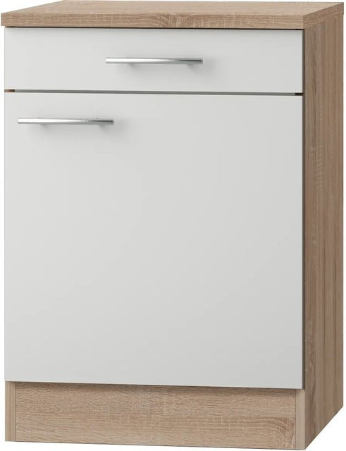 Optifit Küchen-Unterschrank Dakar286 in Weiß-Eiche, B/T/H: 60 x 60 x 84,8 cm - Bild 1