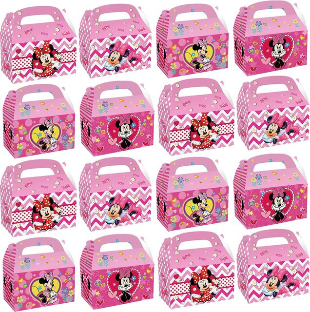 Disney Minnie und Mickey Mouse Cartoon Party-Geschenktüten aus Papier, 12 Stück, bunt und pink - Bild 1