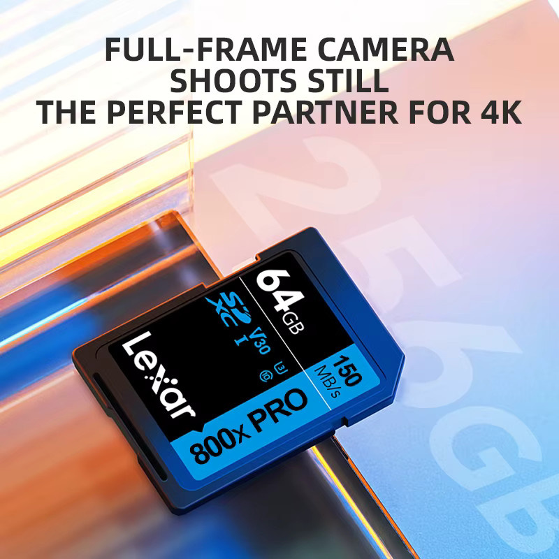 Lexar 800X PRO SD-Speicherkarte Klasse 10 V30 für 4K-Aufnahmen in Schwarz - Bild 2